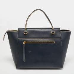 Pre Owned حقيبة سيلين جلد أسود ذات حزام يد علوية صغيرة