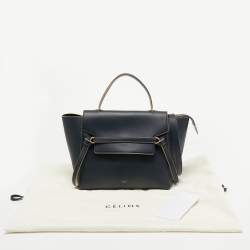 Pre Owned حقيبة سيلين جلد أسود ذات حزام يد علوية صغيرة