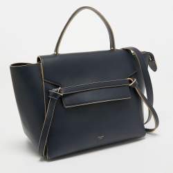 Pre Owned حقيبة سيلين جلد أسود ذات حزام يد علوية صغيرة