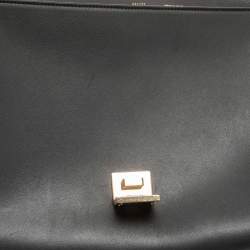 Pre Owned Celine Multicolor Suede and Leather Medium Trapeze Top Handle Bag
