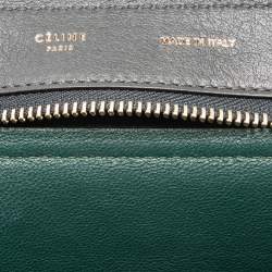 Pre Owned Celine Multicolor Suede and Leather Medium Trapeze Top Handle Bag