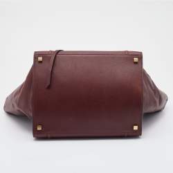Pre Owned Celine Burgundy Leather Medium Phantom Luggage Tote