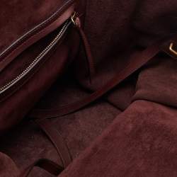 Pre Owned Celine Burgundy Leather Medium Phantom Luggage Tote
