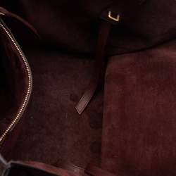 Pre Owned Celine Burgundy Leather Medium Phantom Luggage Tote