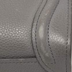 Pre Owned Celine Grey Leather Nano Luggage Tote