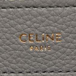 Pre Owned Celine Grey Leather Nano Luggage Tote