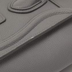 Pre Owned Celine Grey Leather Nano Luggage Tote