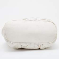 Pre Owned Celine White Leather Shoulder Bag