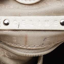 Pre Owned Celine White Leather Shoulder Bag
