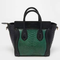 مملوكة مسبقًا Céline Tri Color Leather and Python Nano Luggage Tote