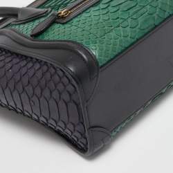 مملوكة مسبقًا Céline Tri Color Leather and Python Nano Luggage Tote