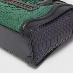 مملوكة مسبقًا Céline Tri Color Leather and Python Nano Luggage Tote