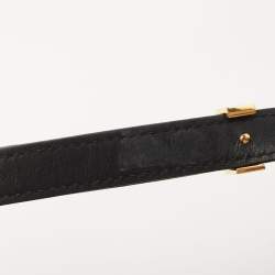 Pre Owned Celine Black/Yellow Lizard and Leather Medium Classic Box Bag