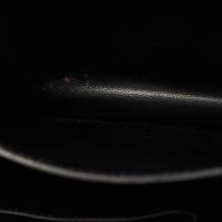 Pre Owned Celine Black/Yellow Lizard and Leather Medium Classic Box Bag