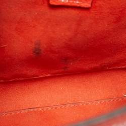Pre Owned Céline Orange Grained Leather Nano Luggage Tote