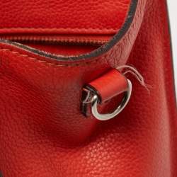 Pre Owned Céline Orange Grained Leather Nano Luggage Tote