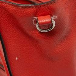 Pre Owned Céline Orange Grained Leather Nano Luggage Tote