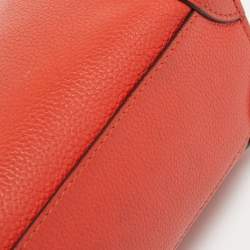 Pre Owned Céline Orange Grained Leather Nano Luggage Tote