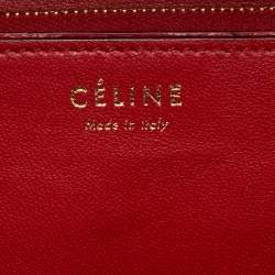 Pre Owned Celine Fuchsia Python Medium Classic Box Shoulder Bag