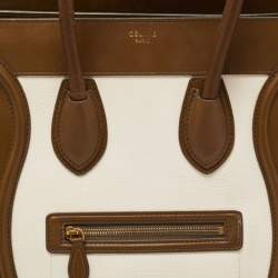 Celine Tricolor Leather and Suede Mini Luggage Tote 