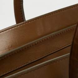 Celine Tricolor Leather and Suede Mini Luggage Tote 