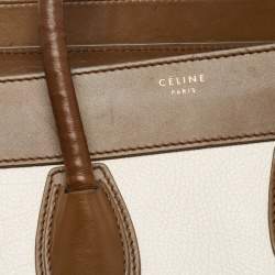 Celine Tricolor Leather and Suede Mini Luggage Tote 