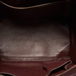 Pre Owned Celine Khaki Green/Brown Canvas and Leather Mini Luggage Tote