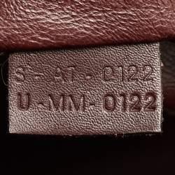 Pre Owned Celine Khaki Green/Brown Canvas and Leather Mini Luggage Tote