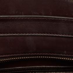 Pre Owned Celine Khaki Green/Brown Canvas and Leather Mini Luggage Tote