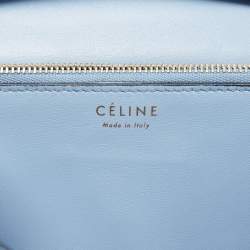 Pre Owned Celine Blue Python Medium Classic Box Bag