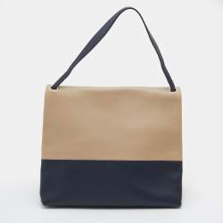 Pre Owned Celine Tri Color Leather All Soft Shoulder Bag