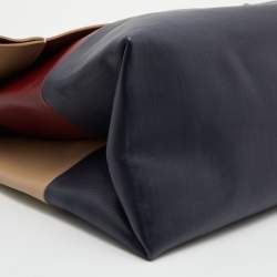 Pre Owned Celine Tri Color Leather All Soft Shoulder Bag