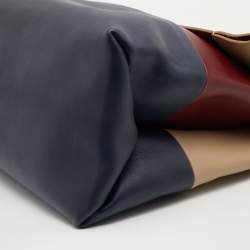 Pre Owned Celine Tri Color Leather All Soft Shoulder Bag