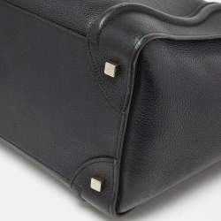 Pre Owned Celine Black Leather Mini Luggage Tote