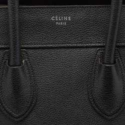 Pre Owned Celine Black Leather Mini Luggage Tote