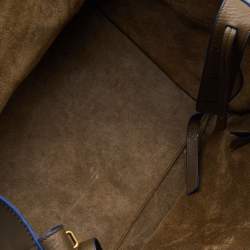 Pre Owned Celine Olive Brown Leather Medium Luggage Phantom Tote