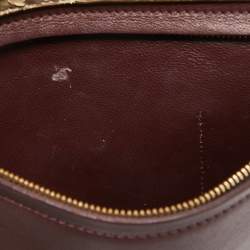 Pre Owned حقيبة سيلين ترابيز سويدي وجلد ثعبان رصاصي/عنابي يد علوية متوسطة 