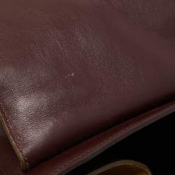 Pre Owned حقيبة سيلين ترابيز سويدي وجلد ثعبان رصاصي/عنابي يد علوية متوسطة 