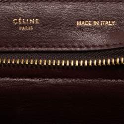 Pre Owned حقيبة سيلين ترابيز سويدي وجلد ثعبان رصاصي/عنابي يد علوية متوسطة 