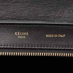 Pre Owned Celine Tricolor Leather and Suede Medium Trapeze Top Handle Bag