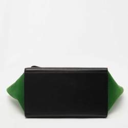 Pre Owned Celine Tricolor Leather and Suede Medium Trapeze Top Handle Bag