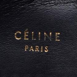 Pre Owned Celine Multicolor Python, Leather & Suede Medium Trapeze Top Handle Bag