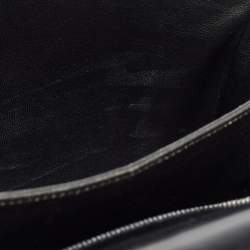 Pre Owned Celine Black Leather Horse Carriage Logo Shoulder Bag