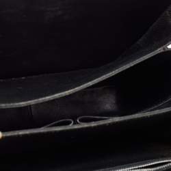 Pre Owned Celine Black Leather Horse Carriage Logo Shoulder Bag