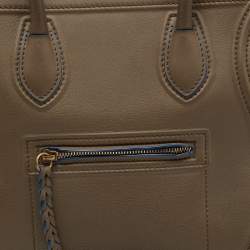 مملوكة مسبقًا Celine Olive Brown Leather Medium Phantom Luggage Tote