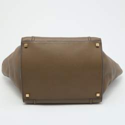 مملوكة مسبقًا Celine Olive Brown Leather Medium Phantom Luggage Tote