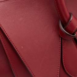 Pre Owned Celine Dark Red Leather Small Tie Tote