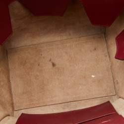 Pre Owned Celine Dark Red Leather Small Tie Tote