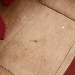 Pre Owned Celine Dark Red Leather Small Tie Tote