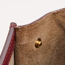 Pre Owned Celine Dark Red Leather Small Tie Tote